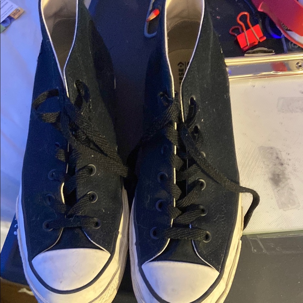 Black High-Top Sneakers